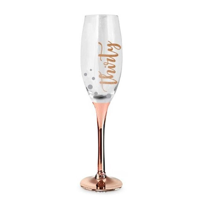 Champagne Gift Glass 30 | Rose Gold } The French Kitchen Castle Hill