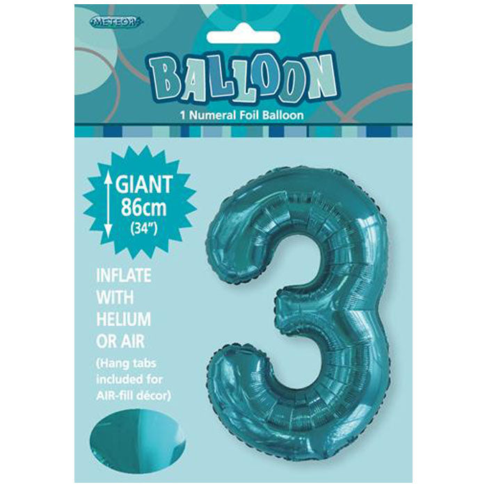 Teal Jumbo Number Foils
