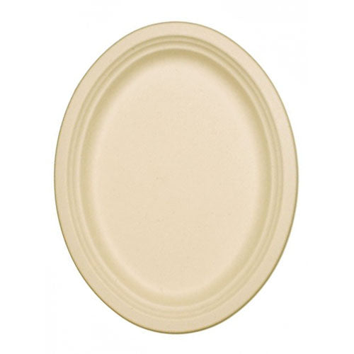 Eco Sugarcane Oval Plate | 10 pack