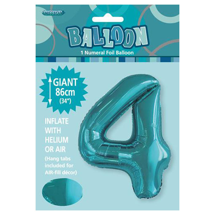 Teal Jumbo Number Foils
