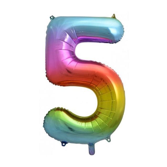 Rainbow Splash Jumbo Number Foils