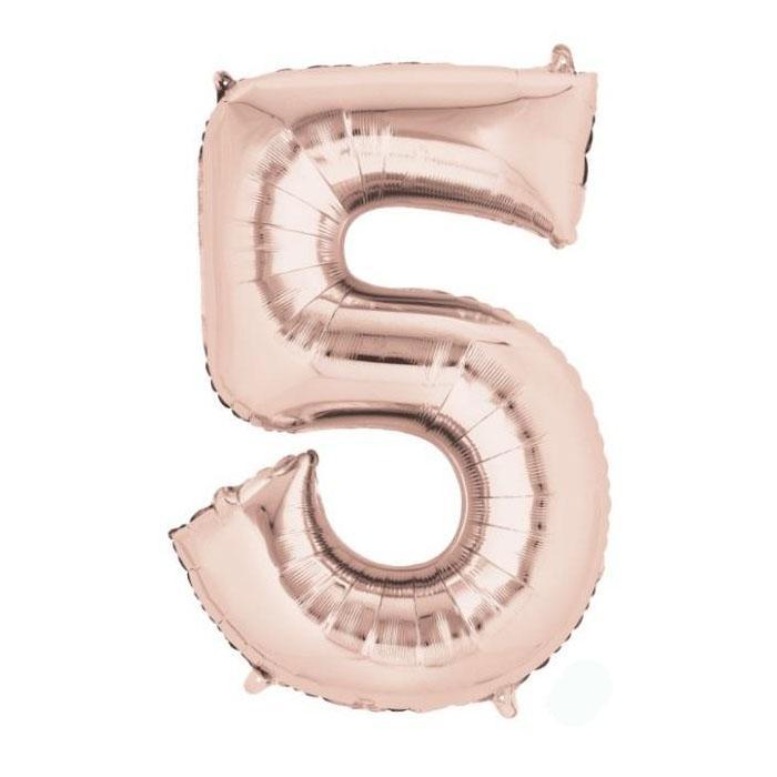 Jumbo Rose Gold Foil 5 Balloon