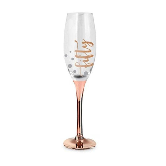 Champagne Gift Glass 50 | Rose Gold } The French Kitchen Castle Hill