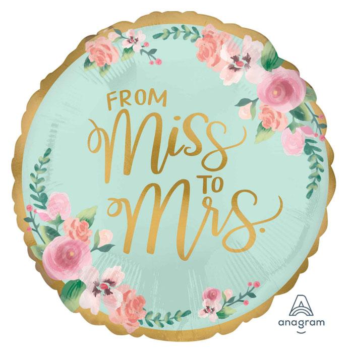 Bridal Shower | Mint Floral | Foil Balloon