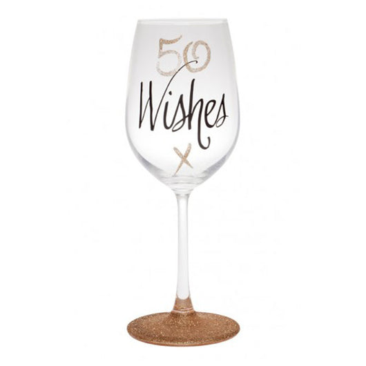 Glitter Age Wine Glasses  | Rose Gold Wishes