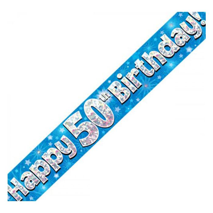 Holographic Party Banners | Blue
