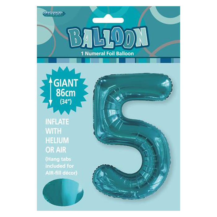 Teal Jumbo Number Foils