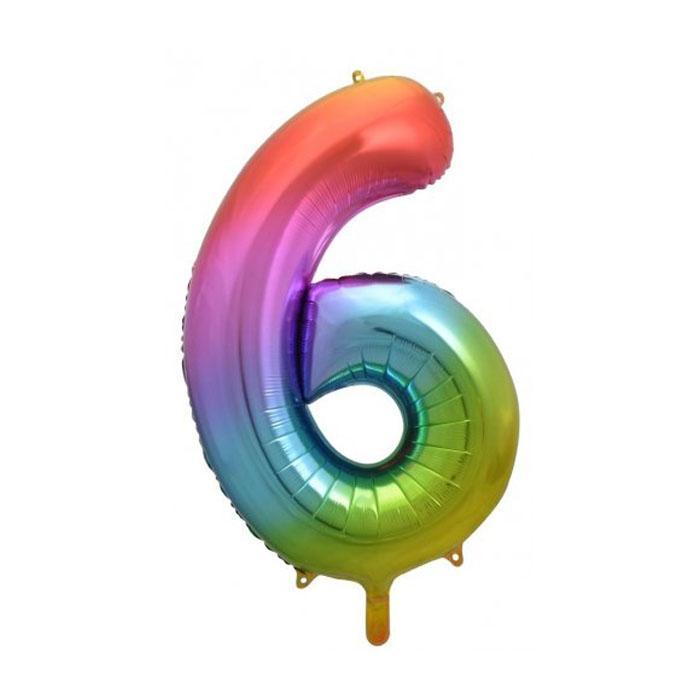 Rainbow Splash Jumbo Number Foils