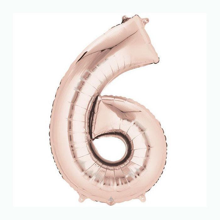 Jumbo Rose Gold Foil 6 Balloon