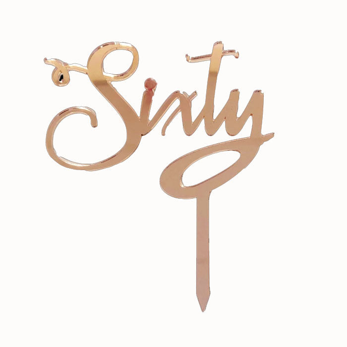 Acrylic Cake Toppers | Sixty