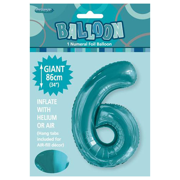 Teal Jumbo Number Foils