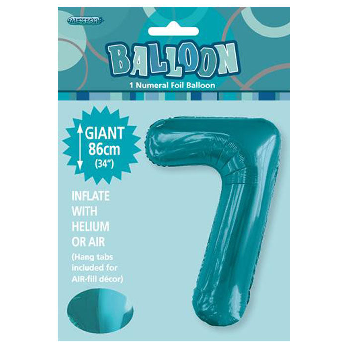Teal Jumbo Number Foils