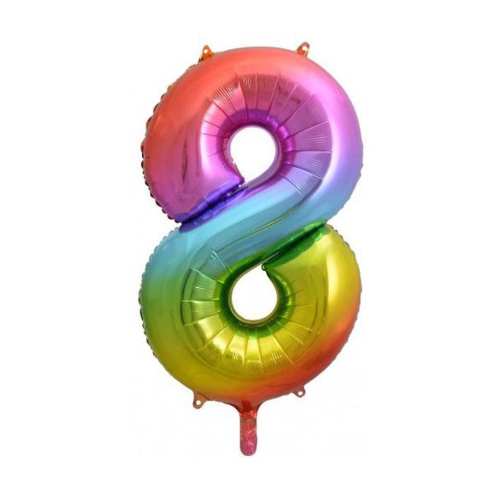 Rainbow Splash Jumbo Number Foils