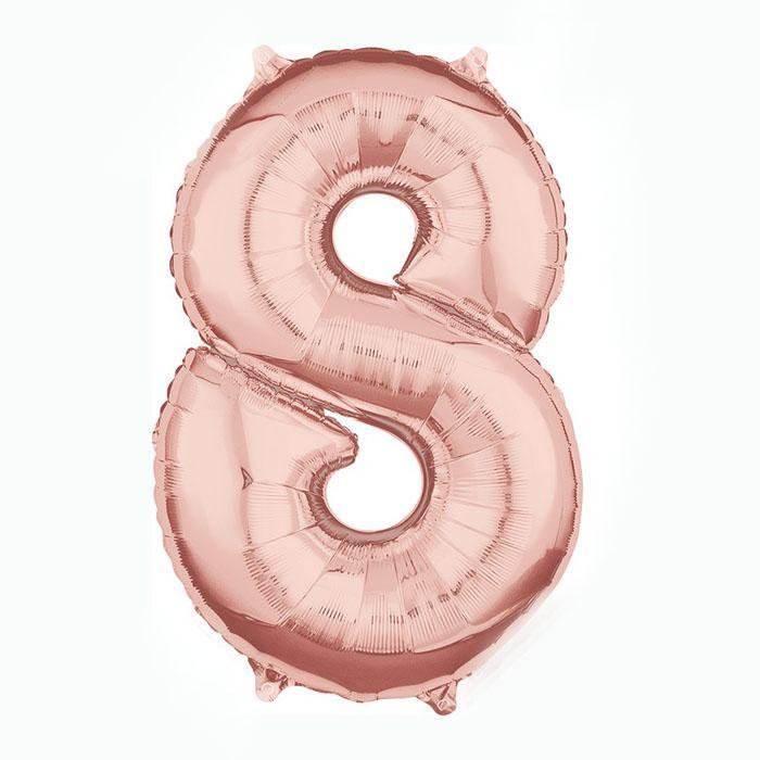 Jumbo Rose Gold Foil 8 Balloon