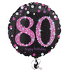 Holographic Pink 18" Foil Balloons | Happy Birthday & Milestone Numbers