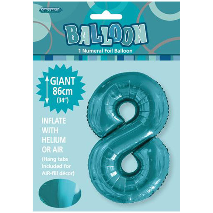 Teal Jumbo Number Foils