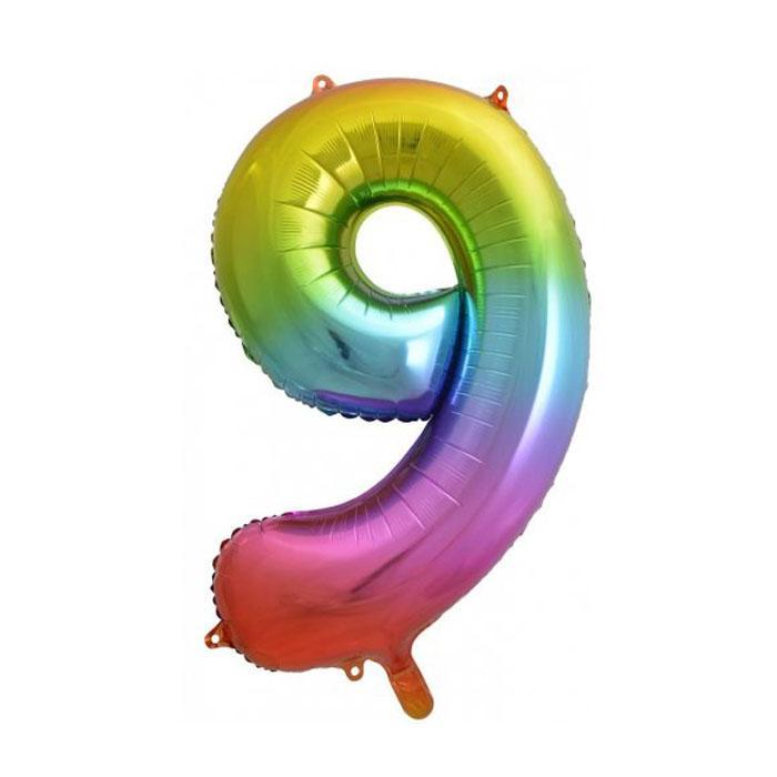 Rainbow Splash Jumbo Number Foils