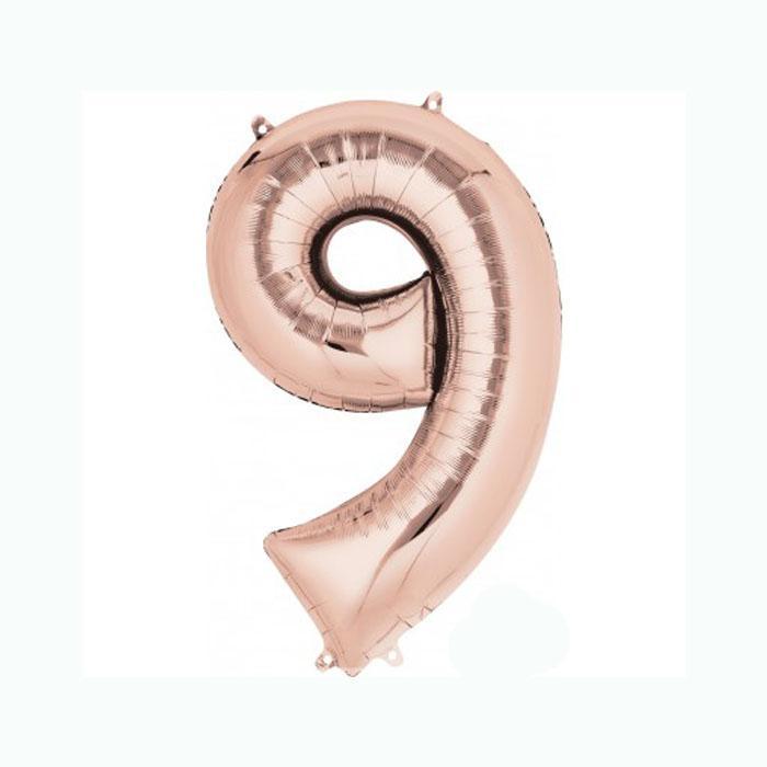 Jumbo Rose Gold Foil 9 Balloon