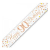 Holographic Party Banners | Rose Gold & White
