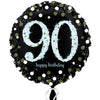 Holographic Silver 18" Foil | Happy Birthday & Milestone Numbers