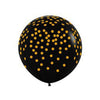 Patterned Black & Gold Spotted Balloon | 90cm