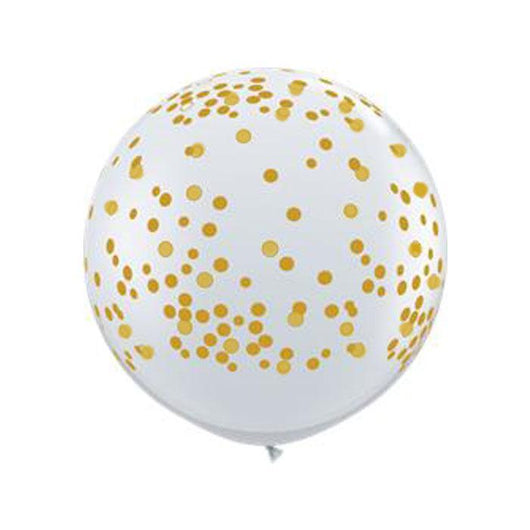 Patterned Gold Spotted Balloon | 90cm