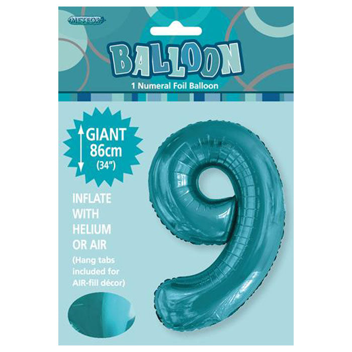 Teal Jumbo Number Foils