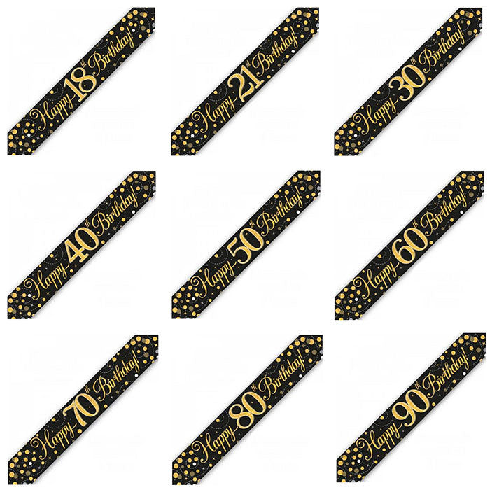 Black & Gold Birthday Banners | The French Kitchen Castle Hill