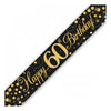 Holographic Party Banners | Black & Gold