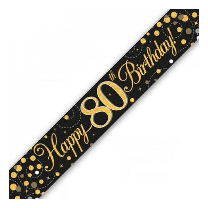 Black & Gold Birthday Banners | The French Kitchen Castle Hill