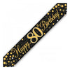 Holographic Party Banners | Black & Gold