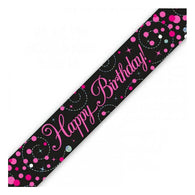 Holographic Pink & Black Birthday banner | The French Kitchen Castle Hill