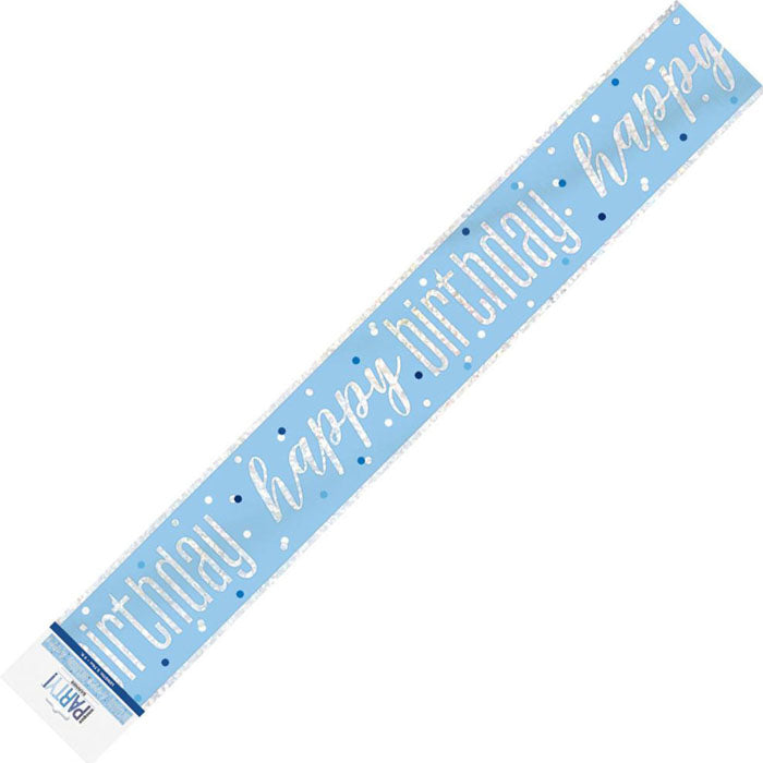 Happy Birthday banner | Blue, Pink or Black
