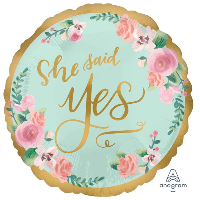 Bridal Shower | Mint Floral | Foil Balloon