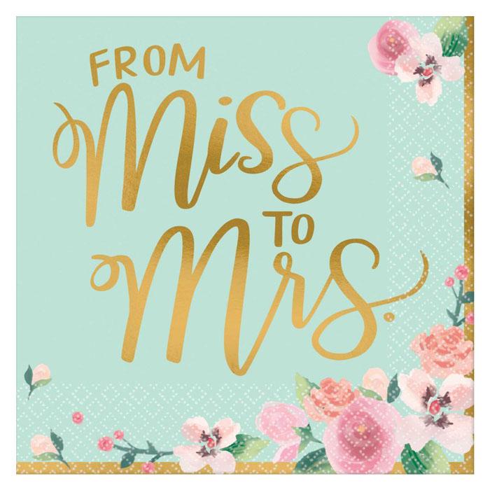 Bridal Shower | Mint Floral | Napkins