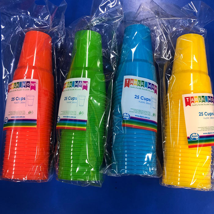 Reusable Plastic Cup 285ml 20pk