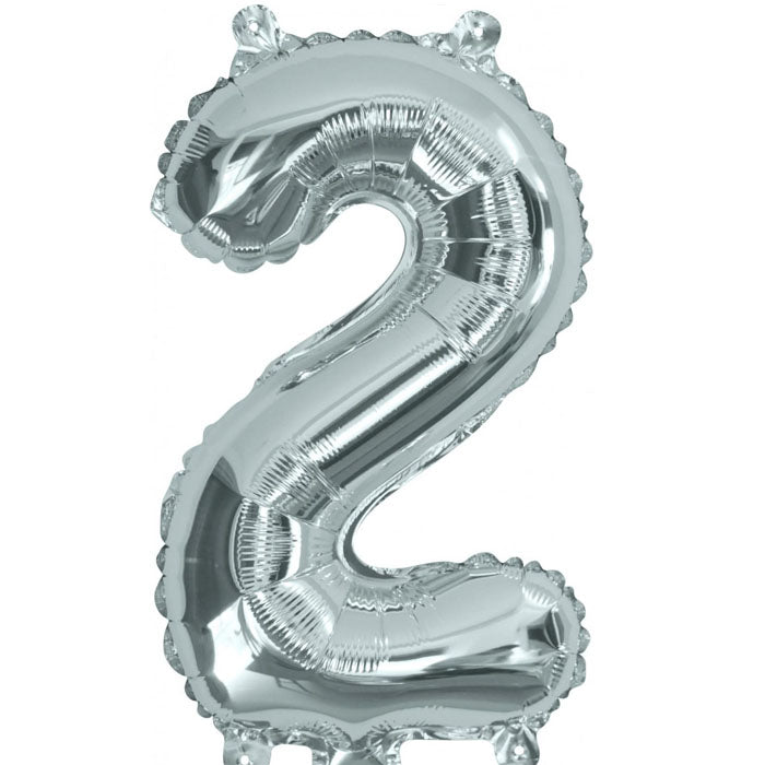 Air Filled Foil 2 Balloon Silver 35cm | The French Kitchen Castle Hill