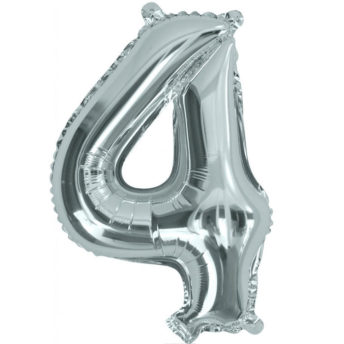 Air Filled Foil 4 Balloon Silver 35cm | The French Kitchen Castle Hill