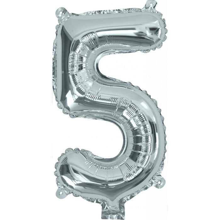 Air Filled Foil 5 Balloon Silver 35cm | The French Kitchen Castle Hill