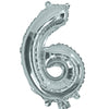 Air Filled Foil | 35cm | Silver Numbers
