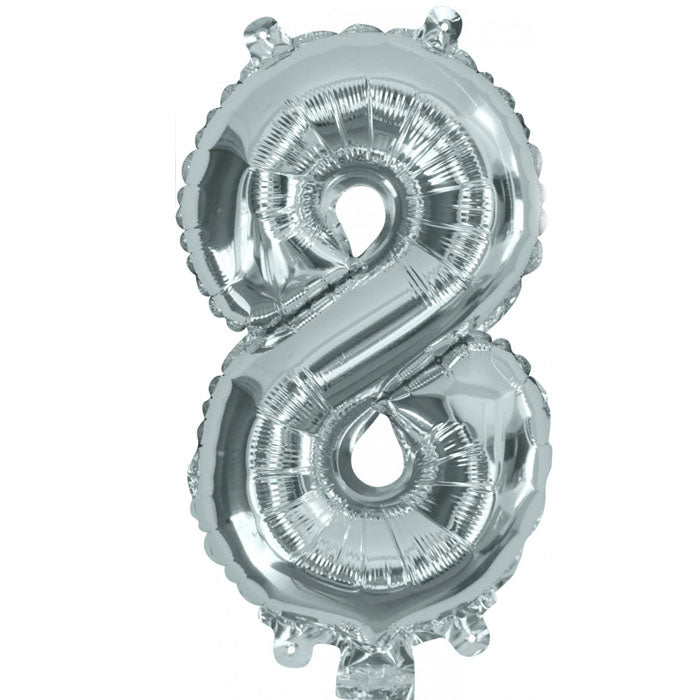 Air Filled Foil 8 Balloon Silver 35cm | The French Kitchen Castle Hill