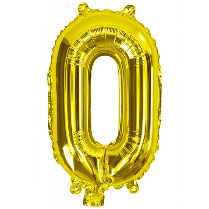 Air Filled Foil 0 Balloon Gold 35cm | The French Kitchen Castle Hill