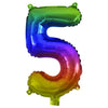 Air Filled Foil | 35cm | Rainbow Numbers