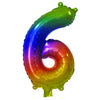 Air Filled Foil | 35cm | Rainbow Numbers