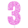 Pink Glitter Numbers | Paper Cake Toppers | 0-9