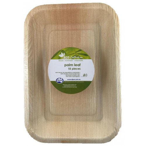 Palm Leaf Rectangle Plate