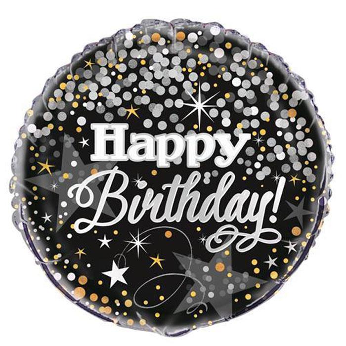 Glittery Happy Birthday | 18" Foil Balloon