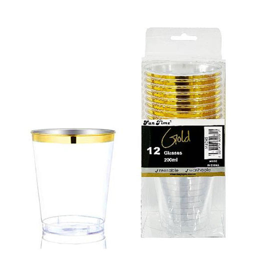 Gold Glasses 12pk | The French Kitchen Castle Hill 