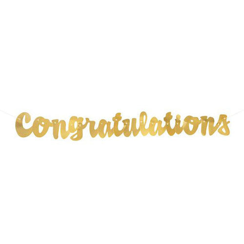 Congratulations Bunting | Gold | Die Cut