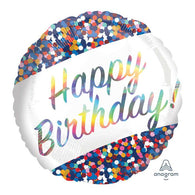 Happy Birthday Rainbow Confetti | Foil Balloon